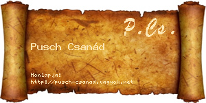 Pusch Csanád névjegykártya